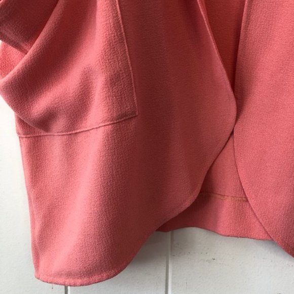 Melissa McCarthy Seven7 Orange Open Front Lightweight Spring Jacket w/Pockets - Picture 8 of 10